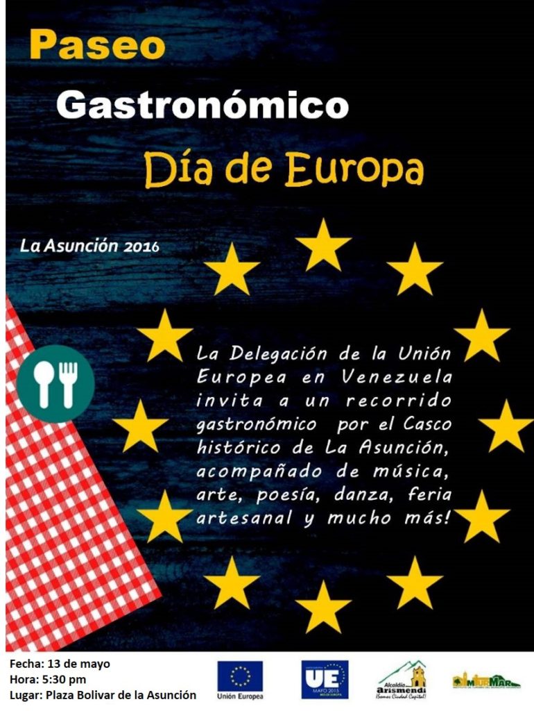 Flyer del paseo gastronomico "Dia de Europa"